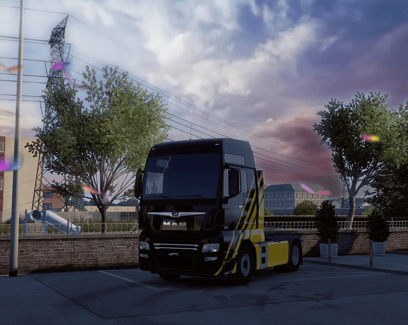 Trucks rolling out together on a weekly convoy.