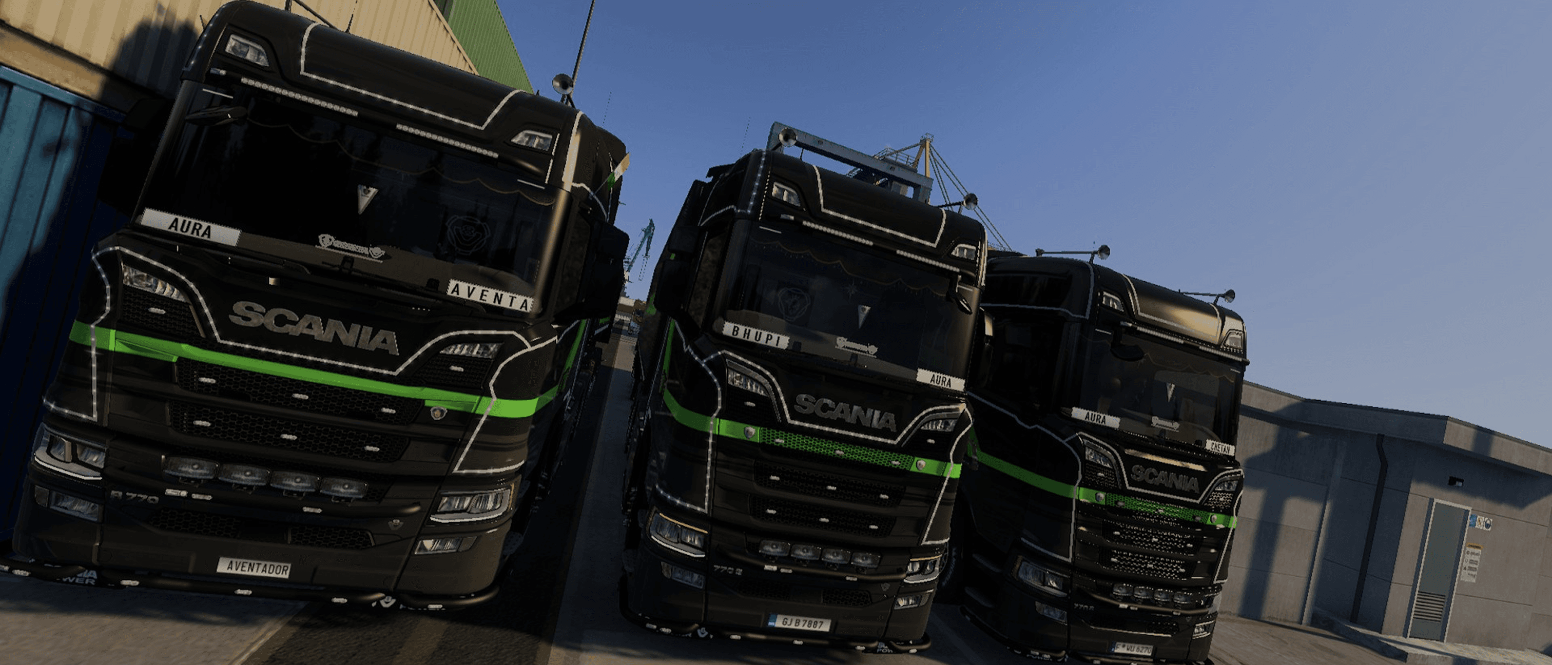 A fleet of trucks lined up, ready to move.